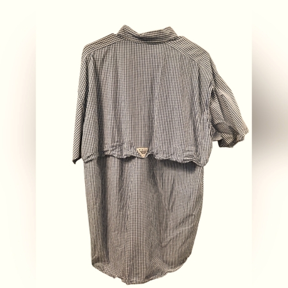 Columbia Pfg Womens Blue And White Checkered Shirt Large MTSU - Picture 10 of 10